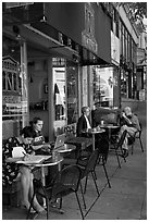 Cafe. Berkeley, California, USA ( black and white)