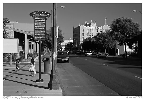 Downtown. Watsonville, California, USA (black and white)
