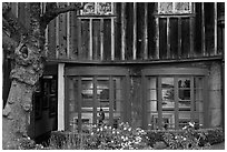 Art gallery housed in old house. Carmel-by-the-Sea, California, USA ( black and white)