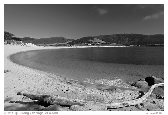 Carmel River State Beach. Carmel-by-the-Sea, California, USA (black and white)
