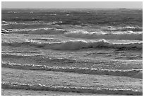 Ocean waves. Carmel-by-the-Sea, California, USA ( black and white)