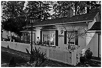 Hauck House, Almaden. San Jose, California, USA (black and white)