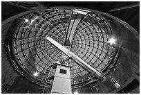 ames Lick telescope. San Jose, California, USA (black and white)