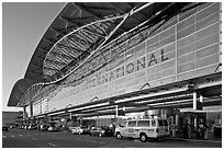 San Francisco International Airport. California, USA (black and white)