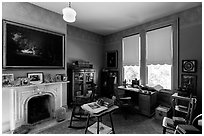 Kitchen, John Muir Home, John Muir National Historic Site. Martinez, California, USA (black and white)
