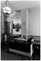 John Muir's office, John Muir National Historic Site. Martinez, California, USA (black and white)