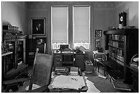 Office of John Muir, John Muir National Historic Site. Martinez, California, USA (black and white)