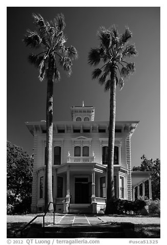 John Muir Home, John Muir National Historic Site. Martinez, California, USA (black and white)