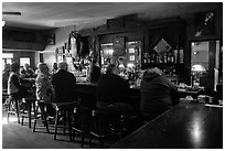 Inside Duarte Tavern, Pescadero. San Mateo County, California, USA (black and white)