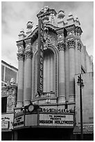 Historic Los Angeles Theater on Broadway. Los Angeles, California, USA ( black and white)