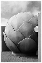 Giant Artichoke, Castroville. California, USA ( black and white)