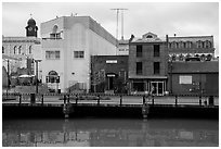 Waterfront. Petaluma, California, USA ( black and white)