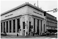 Bank reconverted as Antiques store. Petaluma, California, USA ( black and white)