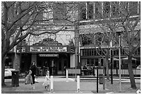 Street and Mcnear Mystic Theatre. Petaluma, California, USA ( black and white)