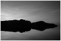 Sunset reflection in Stone Lagoon, Humboldt Lagoons State Park. California, USA ( black and white)