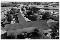 Aerial view of Mission San Miguel. California, USA ( black and white)
