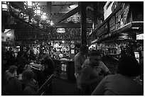 Pub interior. Half Moon Bay, California, USA ( black and white)