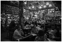Cameron pub interior. Half Moon Bay, California, USA ( black and white)