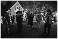 Halloween party. Petaluma, California, USA ( black and white)