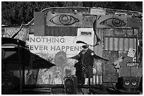 Nothing Ever Happens, Slab City. Nyland, California, USA ( black and white)