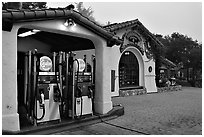 Gas station, highway 1. Carmel-by-the-Sea, California, USA ( black and white)