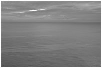 Pastel sunset  over the Ocean. Big Sur, California, USA (black and white)