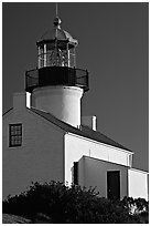 Old Point Loma Lighthouse, late afternoon. San Diego, California, USA ( black and white)