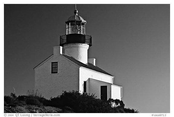 Old Point Loma Lighthouse, late afternoon. San Diego, California, USA