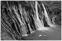 Burney Falls, McArthur-Burney Falls Memorial State Park. California, USA (black and white)