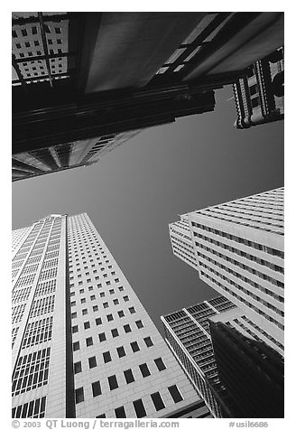 Skyscrappers. Chicago, Illinois, USA (black and white)