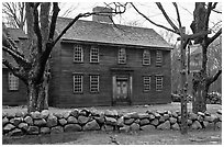 Hartwell Tavern, Lincoln, Minute Man National Historical Park. Massachussets, USA ( black and white)