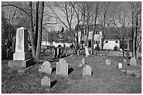 Cemetery, Sandwich. Cape Cod, Massachussets, USA (black and white)