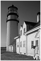Highland Light, early morning, Cape Cod National Seashore. Cape Cod, Massachussets, USA (black and white)