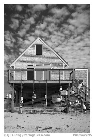 Beach house, Truro. Cape Cod, Massachussets, USA (black and white)