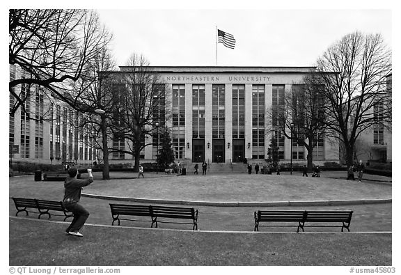 Northeastern University. Boston, Massachussets, USA (black and white)