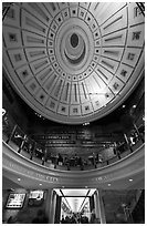 Dome and Quincy Market Colonnade. Boston, Massachussets, USA (black and white)