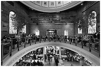 Quincy Market dome,  Faneuil Hall Marketplace. Boston, Massachussets, USA (black and white)