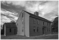 Historic Samuel Brooks House, Minute Man National Historical Park. Massachussets, USA (black and white)