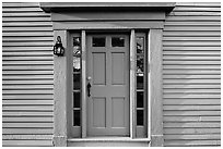 Door of Samuel Brooks House, Minute Man National Historical Park. Massachussets, USA (black and white)