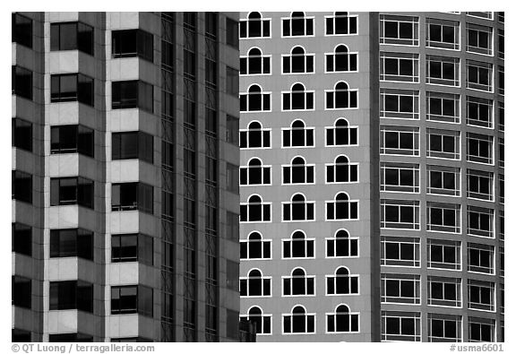 Modern architecture. Boston, Massachussetts, USA (black and white)
