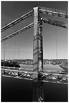 Historic Waldo-Hancock Bridge. Maine, USA ( black and white)