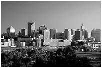 Saint Paul skyline, early morning. Minnesota, USA ( black and white)