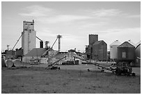 Fertilizer plant, Bowman. North Dakota, USA ( black and white)