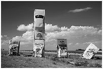Car Art Reserve, Carhenge. Alliance, Nebraska, USA (black and white)