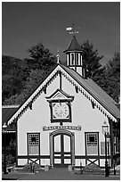 Historic railroad station. New Hampshire, USA ( black and white)