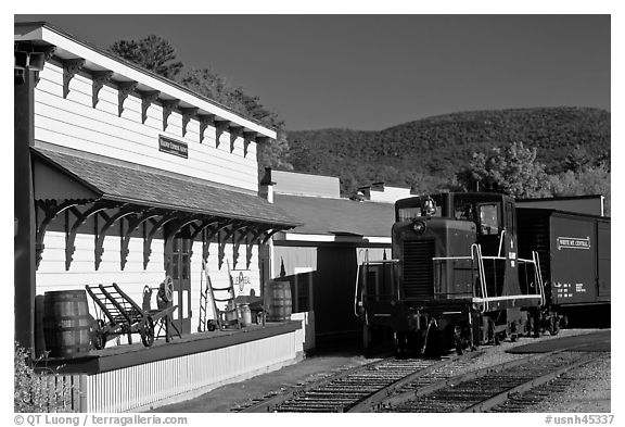 Locomotive. New Hampshire, USA (black and white)