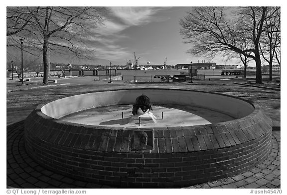 Empty basin, Prescott Park. Portsmouth, New Hampshire, USA