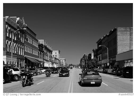 Main street. Concord, New Hampshire, USA (black and white)