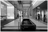 Inside Bloomberg Tower. NYC, New York, USA (black and white)