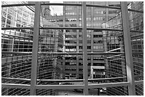 Bloomberg Building, designed by Cesar Pelli and Associates. NYC, New York, USA (black and white)